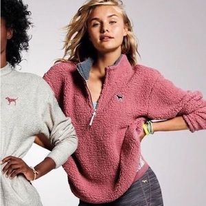 PINK VS Sherpa Quarter Zip